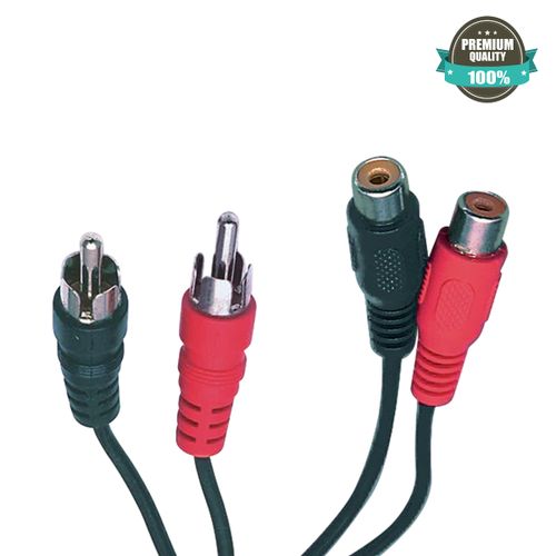 product_image_name-Generic-كابل تمديد RCA ذكر إلى أنثى، منفذا صوت وفيديو RCA، بطول مترين، أسود-1