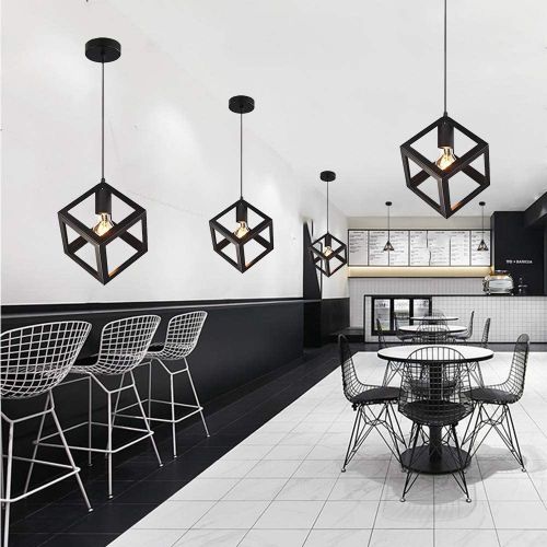 Plafonnier design led géométrique noir ou blanc (plusieurs tailles)