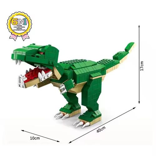 product_image_name-Lele Brother-Bloc de construction modèle dinosaure, 1000 pièces-6
