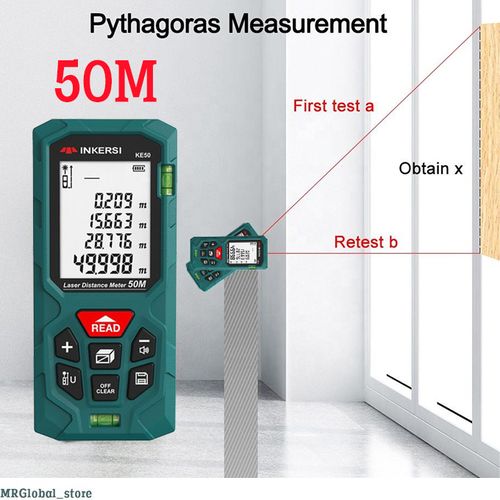 inkersi Télémètre laser numérique 50m, ruban à mesurer, distance mètre  ruban à prix pas cher