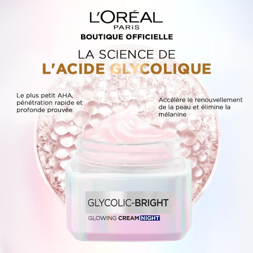 product_image_name-L'Oreal-CRÈME De Nuit Eclaircissante Glycolic bright À Base D'acide Glycolique 50ML-2