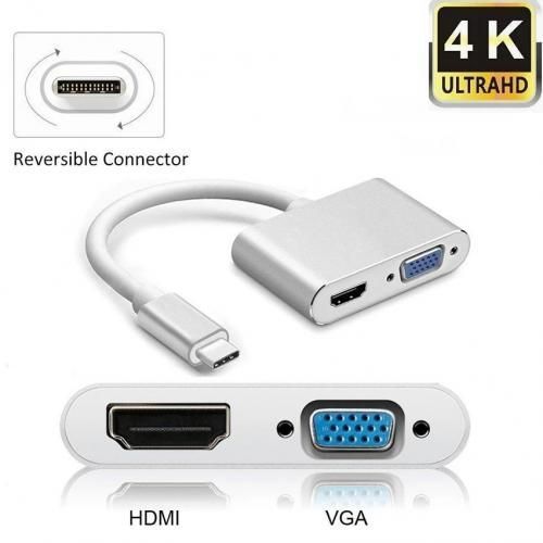 Generic Usb Adaptateur USB C à VGA - Convertisseur de hub multiport 3-en-1  de type C-vga à prix pas cher