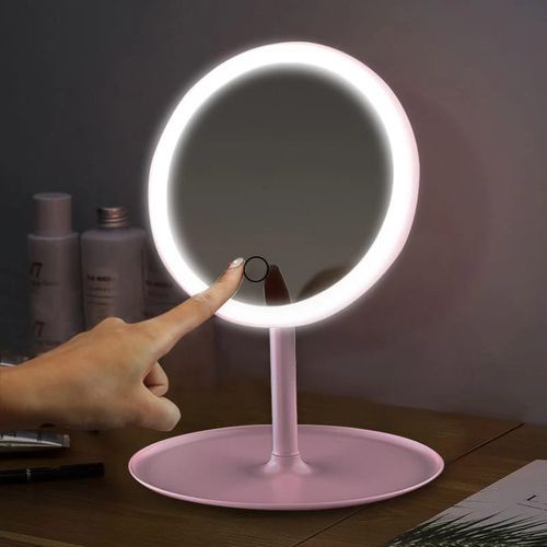 Miroir De Maquillage Avec Lumières, Miroir De Courtoisie Éclairé