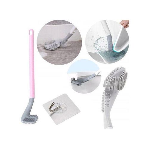 product_image_name-Generic-Brosse de Toilette WC avec crochet de suspension Mural, Brosse WC en Silicone-1