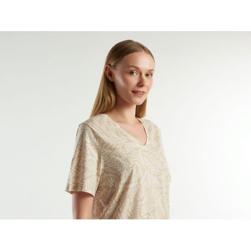 product_image_name-Benetton-T-Shirt Beige - Femmes-3