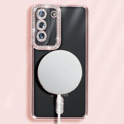 product_image_name-Fashion Case-Pochette pour Samsung S23 MagSafe,Contour,Bryant,Strass Rose-1