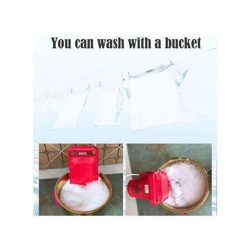 product_image_name-Generic-Mini Machine à Laver Portable – Rouge Intelligent-2