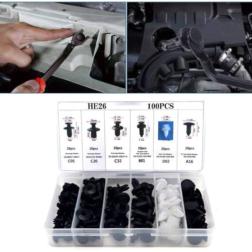 product_image_name-Generic-مجموعة من 100 مشبك تثبيت عالمي لتزيين السيارة-2