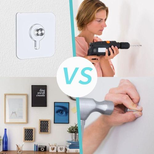 product_image_name-Generic-12 Pcs Crochet Adhésif Mural Transparent 5,5x5,5 cm – Support jusqu’à 5 kg sans percer-3