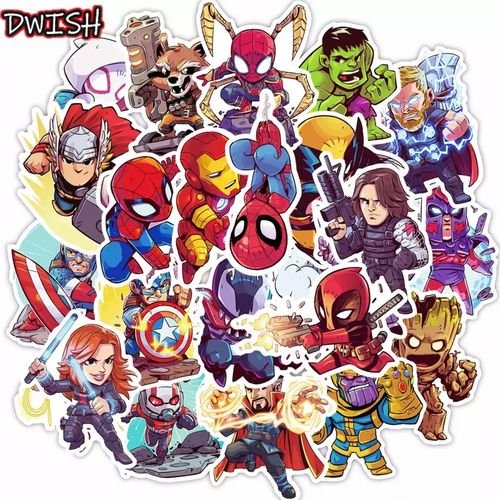 Generic Autocollants imperméables Disney Marvel les Avengers, pour