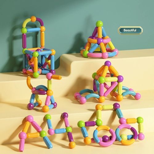 Bâtons magnétiques pour enfants, blocs de construction magnétiques