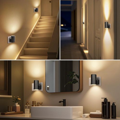 product_image_name-Generic-Veilleuse  murale rotative – Éclairage double orientable vers le haut et le bas, à brancher sur prise murale-4