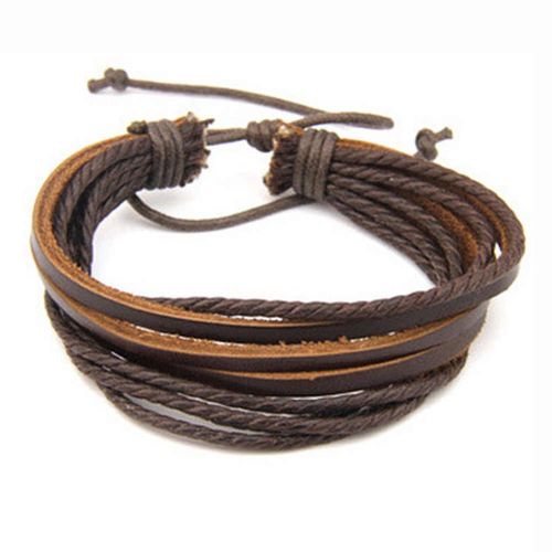 product_image_name-Generic-bracelet marron cuir multicouches pour homme femme-4