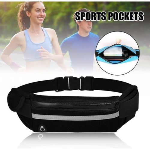 Generic Sac Banane de Sport Etanche Pochette Running Belt Reglable pour Femme et Homme Noir a prix pas cher Jumia Maroc