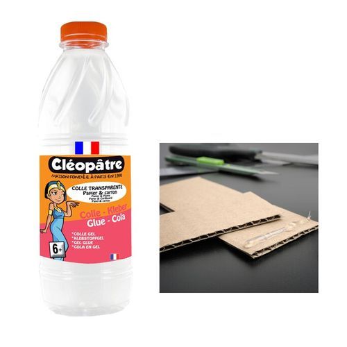 Cleopatre Colle transparente 1 kg,Economique,Papier & carton