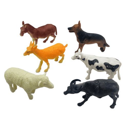 Generic Figurines réalistes d'animaux de ferme - Ensemble de 6 pièces,  jouets éducatifs à prix pas cher