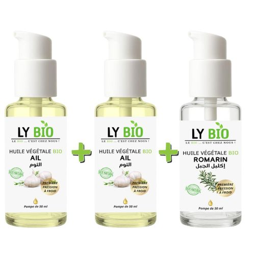 product_image_name-LY BIO-PACK 2 X HUILE AIL 50ML - POMPE + HUILE ROMARIN 50ml - POMPE-1