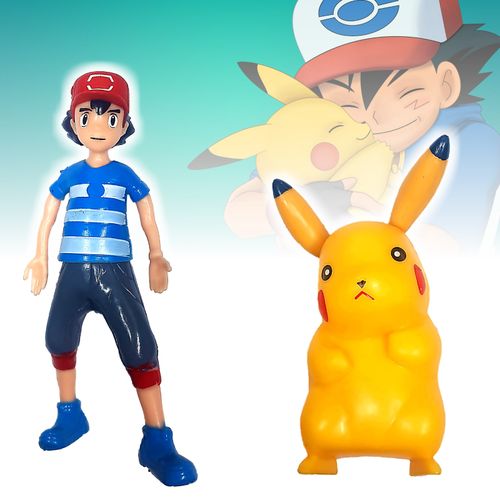Generic Pokémon - Figurine Battle Feature - Sacha (Ash) & pikachu