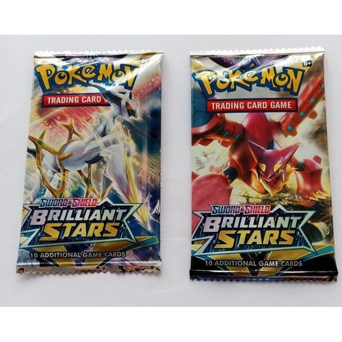 Pokemon Brilliant Stars Carte Pokémon Booster Packs x2 - Nouvelle Carte  Vstar et Vmax 3 à prix pas cher