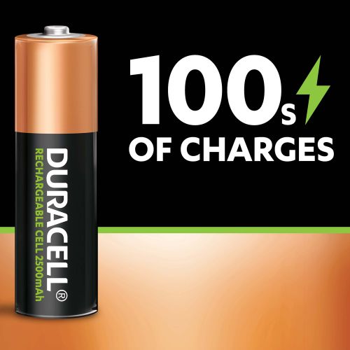 product_image_name-Duracell-4 Piles AA Rechargeables Capacité 2500 mAh, Blister 4 Batteries NiMh HR6-7
