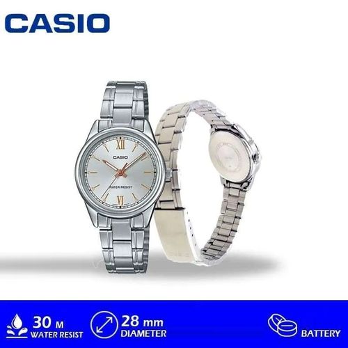 Casio Montre pour femme Bracelet en m tal Verre min ral R sistant
