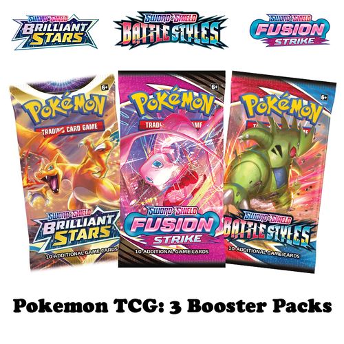 Pokemon TCG: 3 Booster - Carte Pokémon Booster Packs x3 à prix pas cher