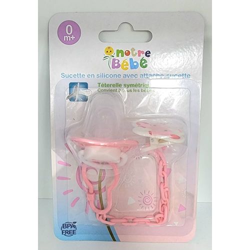 Acofarbaby Chaîne De Sucette Étoile Rose