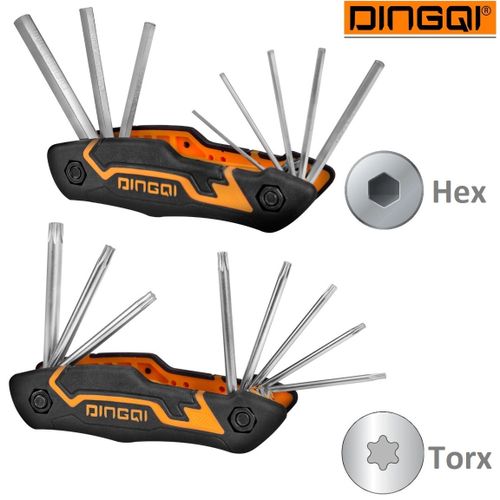 product_image_name-DINGQI-2 Jeux 8 Clés Six Pan et Torx Pliable : Ensemble indispensable pour vos bricoler-1