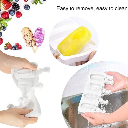 product_image_name-Generic-Moule à Crème Glacée en Silicone, Moule à Glace 8 Cavités + 100 bâtonnets en Bois-4