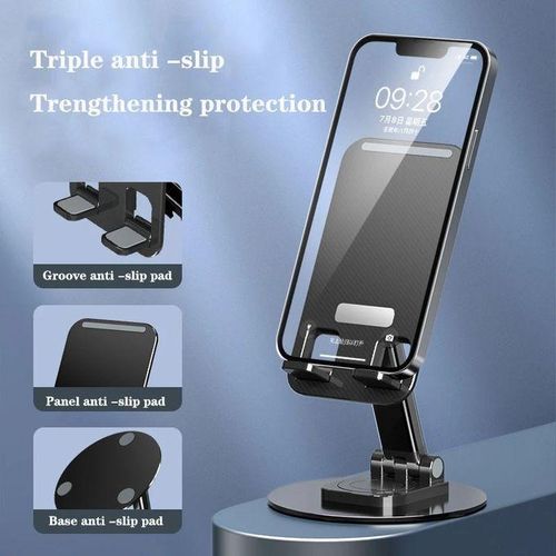 product_image_name-Generic-Support de téléphone de bureau en alliage d'aluminium,rotatif à 360°-3