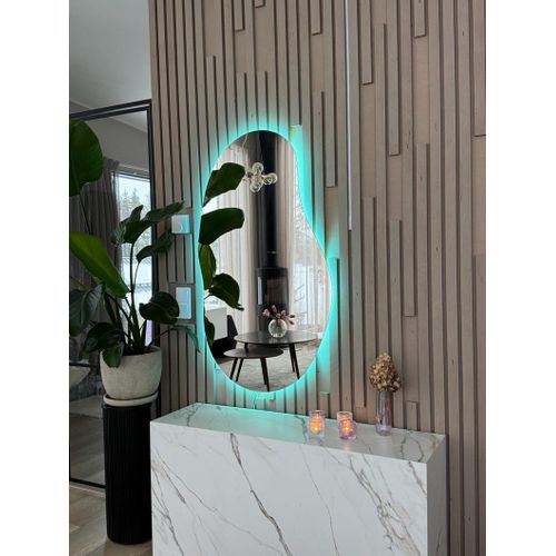 product_image_name-Generic-مرآة LED غير متماثلة: مرآة بتصميم مضاء خلفيًا بنظام RGBW-1