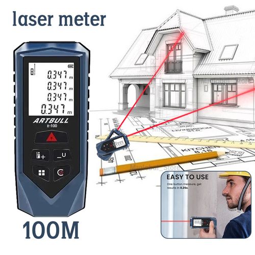 Télémètre laser et mètre ruban