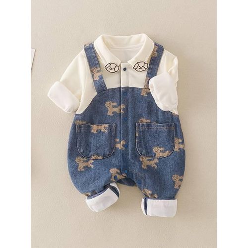 product_image_name-Generic-Grenouillère Bébé en Denim – Motif Petit Chiot-4