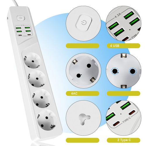 Generic Rallonge multiprise 4+3 USB : plus de puissance, plus de