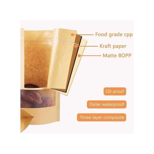 product_image_name-Generic-PACK De 50 Doypack Kraft avec fenêtre Transparente - 14cm/20cm-6