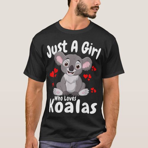 product_image_name-Generic-Just A Girl Who Loves Koalas Bear Cute T-Shirt-1