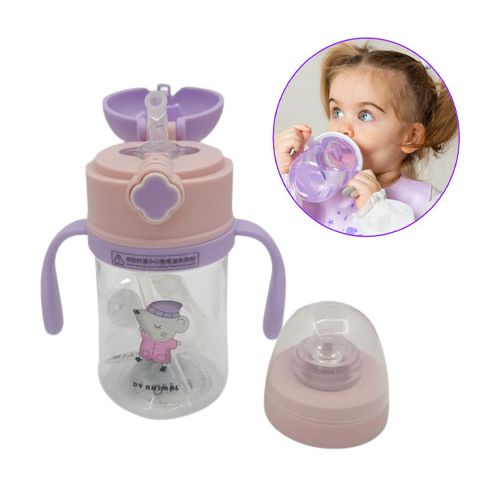 Generic Jolie bouteille d'eau en verre pour enfants avec poignée 240ml à  prix pas cher