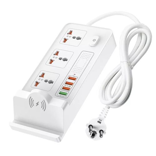 Generic Multiprise intelligente avec chargeur sans fil 2USB + Charge rapide  QC 3.0 prise de bureau Station de Charge 3AC commutateur de prise  universelle à prix pas cher