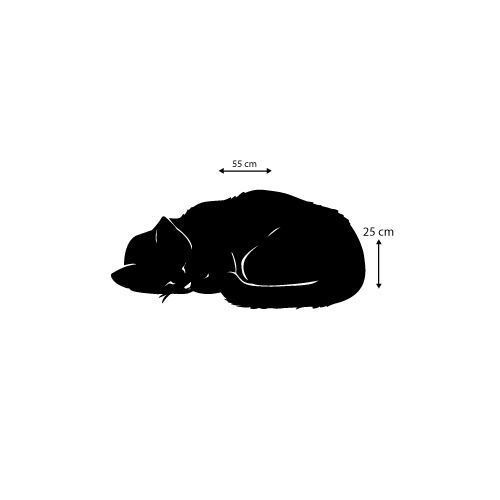 product_image_name-Generic-Sticker decoration Chat qui dort Autocollant-Noir-SF042-2