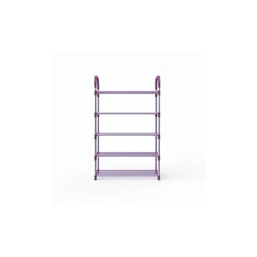 product_image_name-Generic-Rangement durable avec étagère à chaussures 5 niveaux, alliant plastique et métal-3