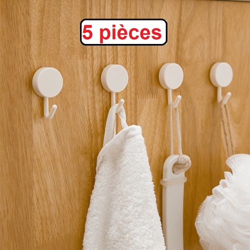 Generic 5 pièces blanc crochets muraux multifonctionnel auto