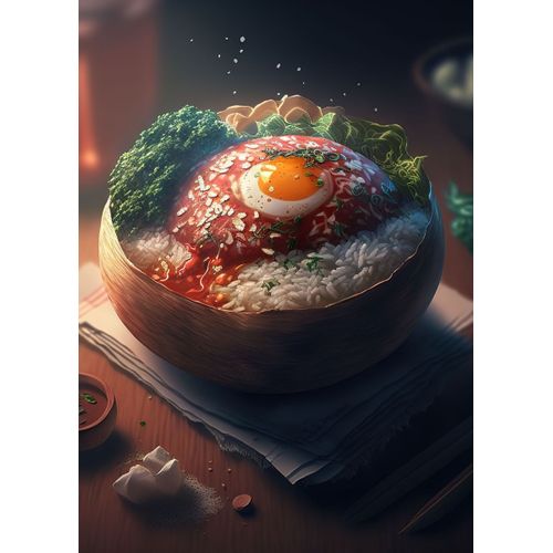 product_image_name-Generic-Bibimbap korean food  Style 17 Poster Chambre Haute Qualité-1