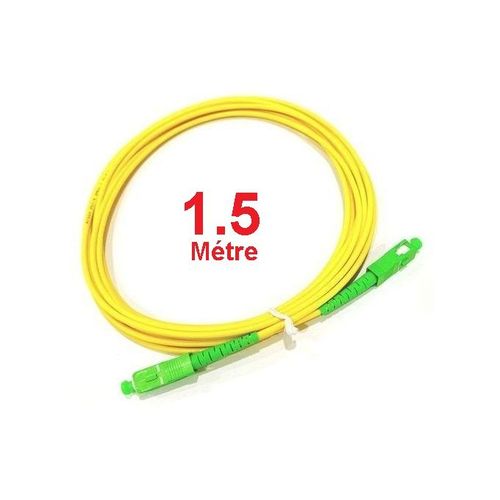 Generic Cable Fibre Optique 1,5M , Jarretière Simplex Monomode 1.5 Métres  SC/APC SC/APC à prix pas cher