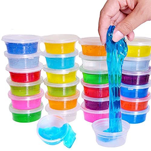 Slime Lot de 12 Soft Slime Transparent Magic Mud Mastic de boue extensible  non toxique à prix pas cher