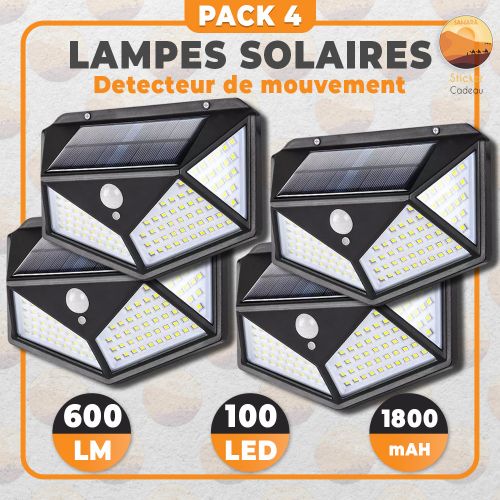 Generic Pack de 4 Lampe Solaire Exterieur Jardin - 8 Modes D'éclairage à  prix pas cher