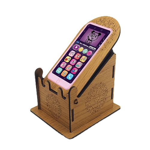 Generic Support de téléphone portable Artisanal en bois + porte