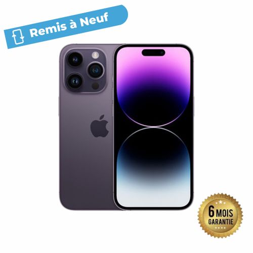 iPhone 14 Pro - 6,1" - 6GB RAM + 256GB ROM - Reconditionné - Deep Purple