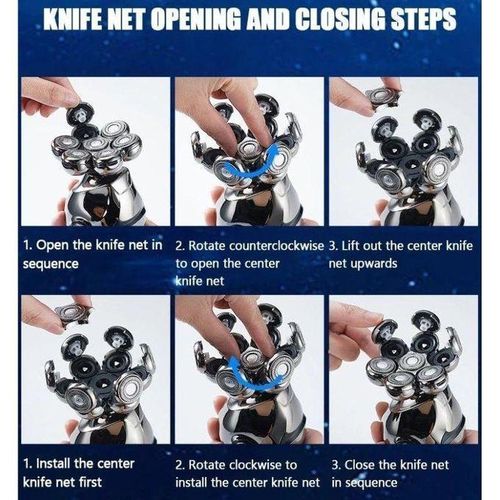 product_image_name-Kemei-ماكينة حلاقة كهربائية 5 في 1 بـ 7 شفرات للرجال – رأس عائم قابل لإعادة الشحن عبر USB-8