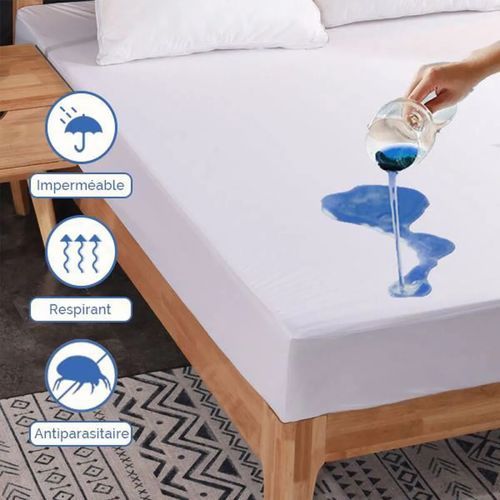 Housse de protection de matelas 2 personnes pas cher