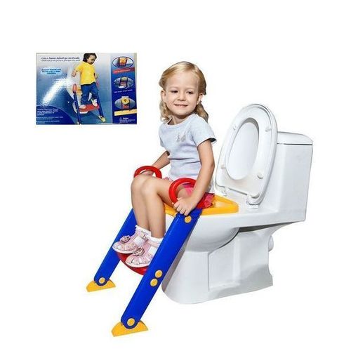 Reducteur de wc Siège de Toilette Enfant Pliable, Reducteur de Toilette  Bébé avec Marches Larges, Escalier Toilette Enfant avec Lunette